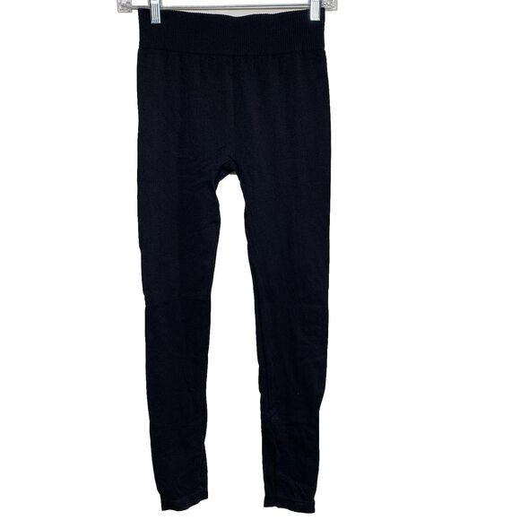 Faded Glory Pants - Faded Glory Leggings Womens S Black High Rise Seamless‎ Nylon Spandex Stretch